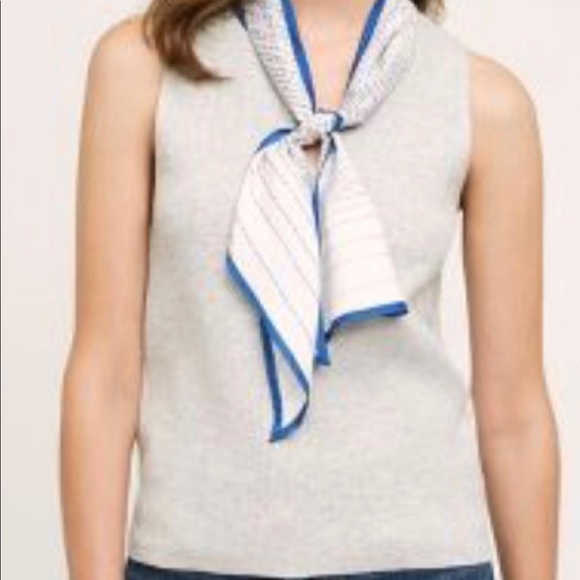 Anthropologie Moth sleeveless SP knit top with scarf “built” in. - Picture 9 of 10